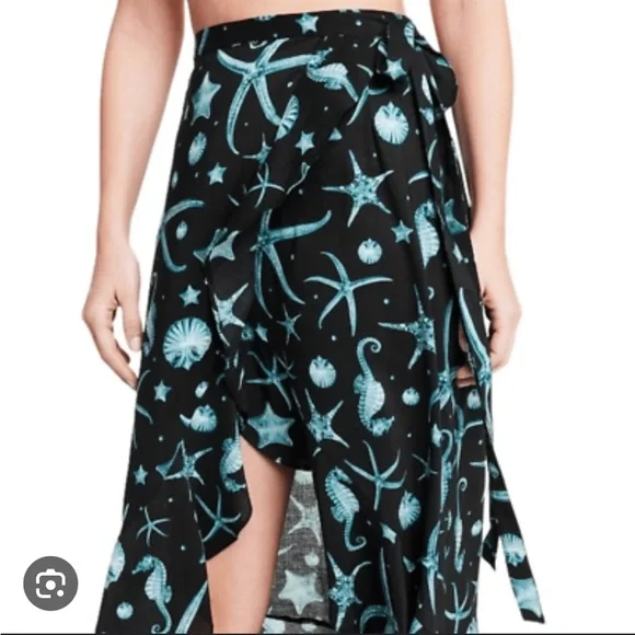 NWT Aguabendita X Target Deep Sea Print Wrap Skirt - Sz. XXL - Picture 3 of 7